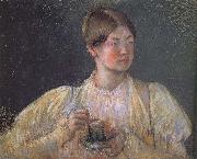 Mary Cassatt Hot chocolate oil painting artist